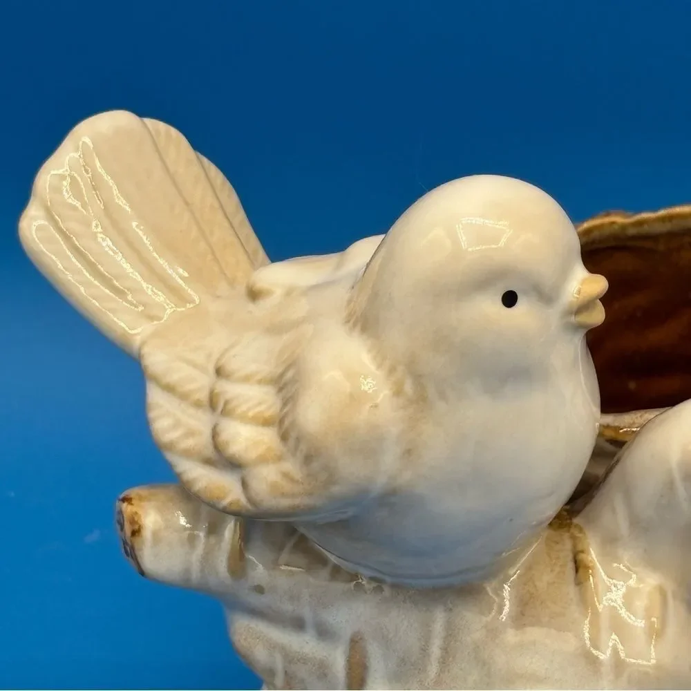 Yankee Candle Love Birds w/ Nest Votive Candle Holder Rustic Country Farmhouse